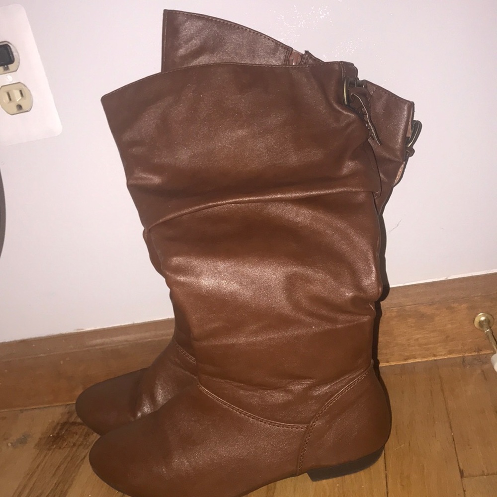 Leather Knee High Boots